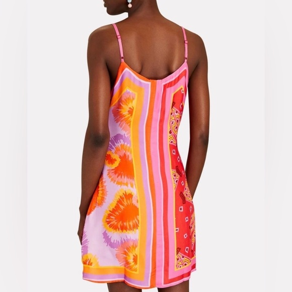 Farm Rio Mixed Print Scarf Mini Wrap Dress. Large - Picture 2 of 9